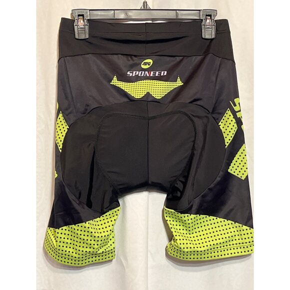 Sponeed Mens Cycling Shorts XL Padded MTB & Road Bike Short Pants Black & Green - Picture 2 of 9